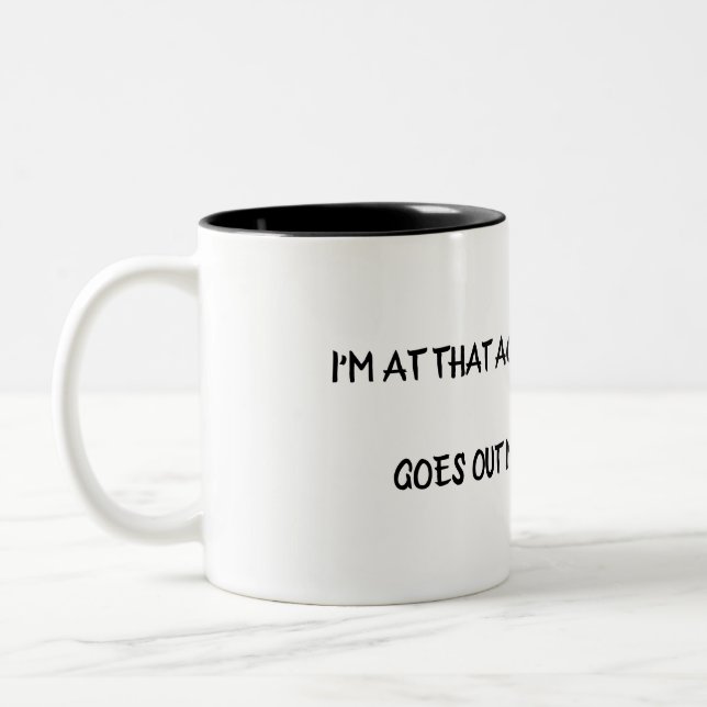 Caneca De Café Em Dois Tons Humor da Terceira Idade (Esquerda)