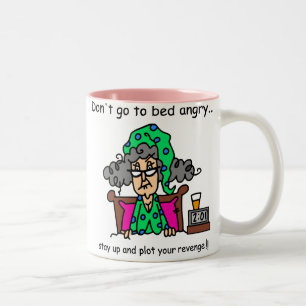 Caneca De Café Em Dois Tons Humor das horas de dormir