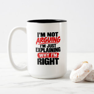 Caneca De Café Em Dois Tons Humor de Advogado Engraçado Não Estou Discutindo E