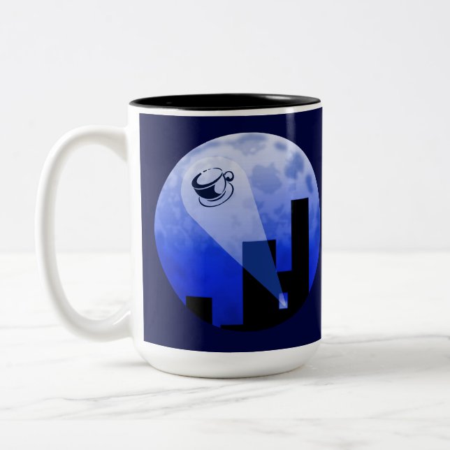 Caneca De Café Em Dois Tons Humor de Café de Entrega Expressa (Esquerda)