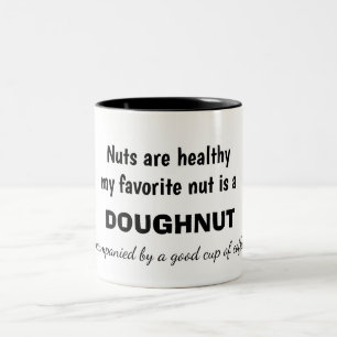 Caneca De Café Em Dois Tons Humor de Café e Donut