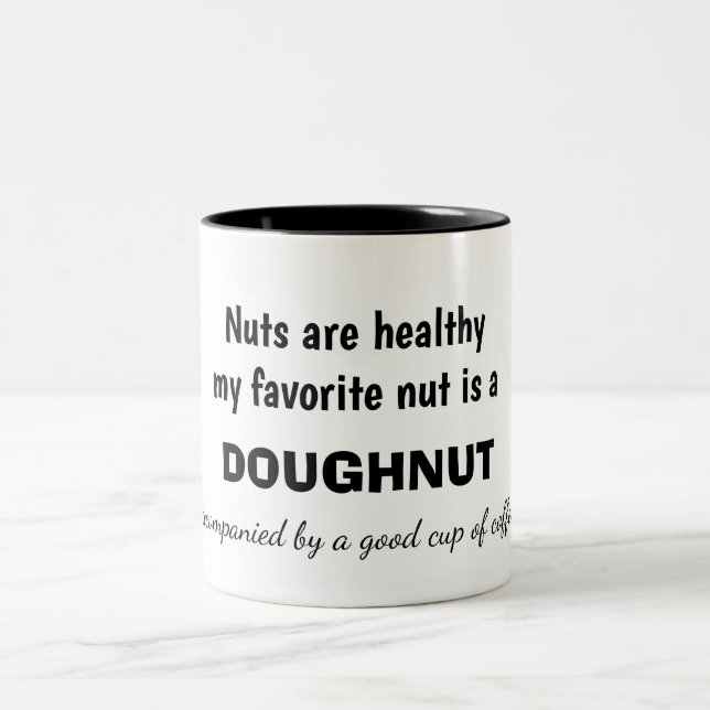 Caneca De Café Em Dois Tons Humor de Café e Donut (Centro)