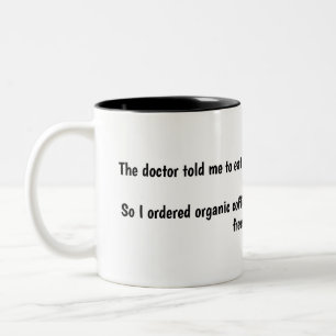 Caneca De Café Em Dois Tons Humor de café e donuts