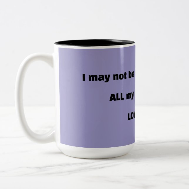 Caneca De Café Em Dois Tons HUMOR DE CAFÉ Roxo (Esquerda)