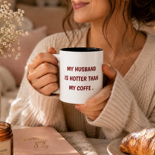 Caneca De Café Em Dois Tons Humor de Casamento Fofo  (Criador carregado)
