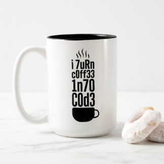 Caneca De Café Em Dois Tons Humor de Programador – Café em Código