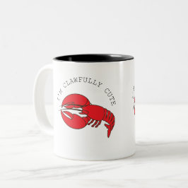 Caneca De Café Em Dois Tons Humor e lagosta Quirky