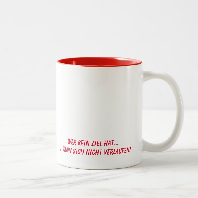 Caneca De Café Em Dois Tons Humor - texto alemão (Direita)