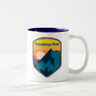 Caneca De Café Em Dois Tons Humphreys Peak Arizona Sunrise