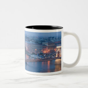 Caneca De Café Em Dois Tons HUNGRIA, Budapeste: Ponte de Szechenyi (Correntes)