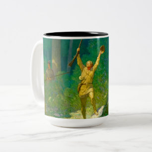 Caneca De Café Em Dois Tons Huntsman por Newell Convers Wyeth