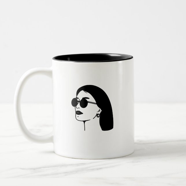 Caneca De Café Em Dois Tons Hustle Mug para ela, Hustle Hub (Esquerda)