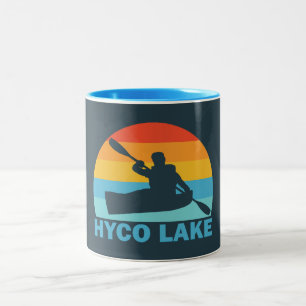 Caneca De Café Em Dois Tons Hyco Lake North Carolina Kayak