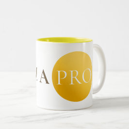 Caneca De Café Em Dois Tons I AM A PRO | Elegant Gold Circle Motivational Mug