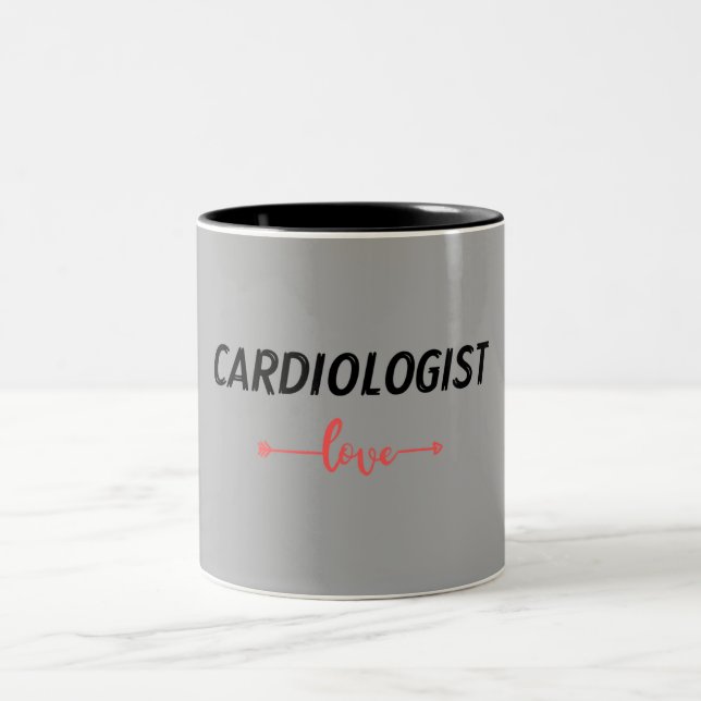 Caneca De Café Em Dois Tons I am cardiologist. Gray colour (Centro)