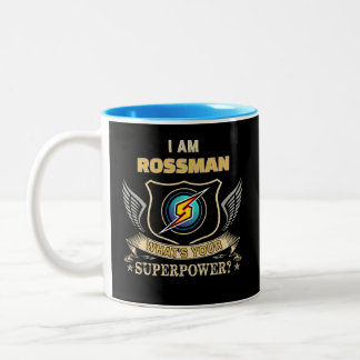 Caneca De Café Em Dois Tons I Am ROSSMAN What's Your Superpower