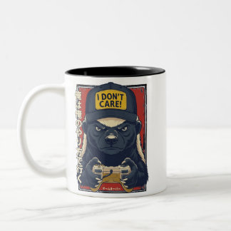Caneca De Café Em Dois Tons I Don’t Care - Honey Badger Gamer Design, cowboy c