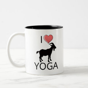 Caneca De Café Em Dois Tons I Heart Goat Yoga