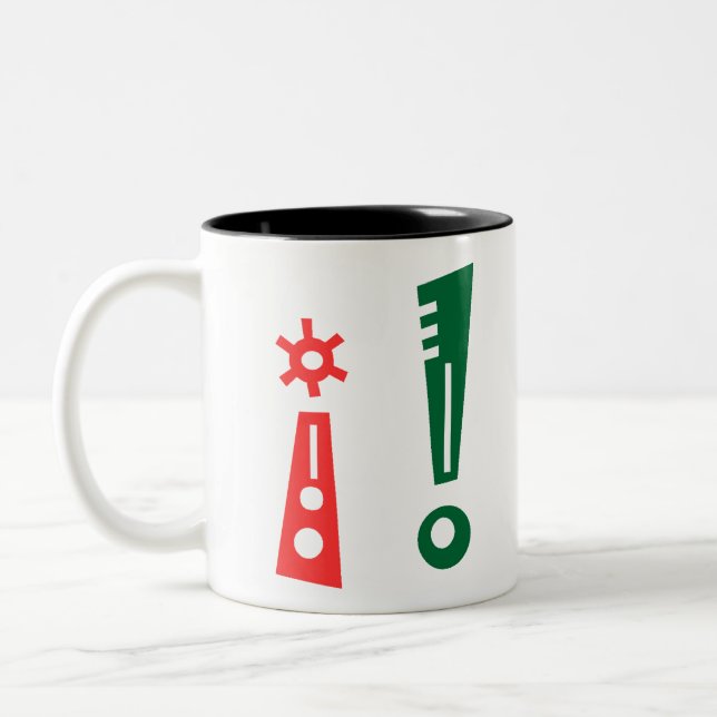 Caneca De Café Em Dois Tons I! I ponte de exclamação (Esquerda)