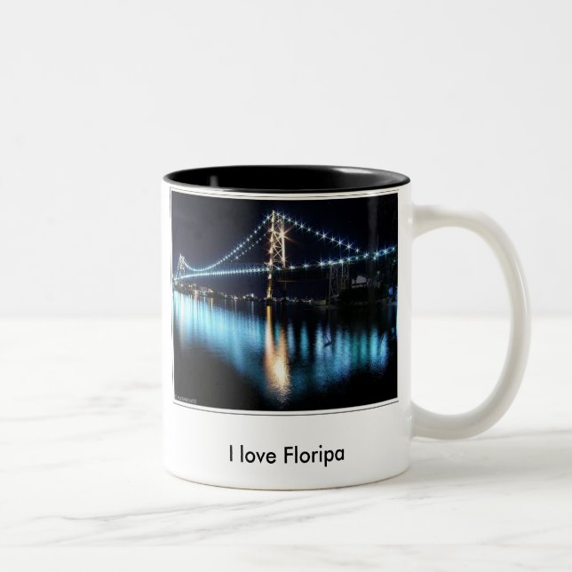 Caneca De Café Em Dois Tons I love Floripa (Direita)