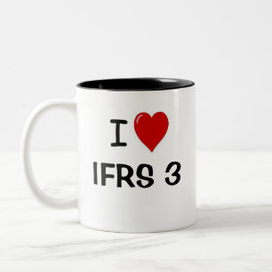 Caneca De Café Em Dois Tons I Love IFRS 3 Concentrações de Atividades Empresar