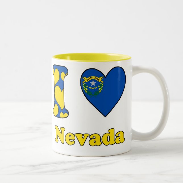 Caneca De Café Em Dois Tons I love Nevada (Direita)