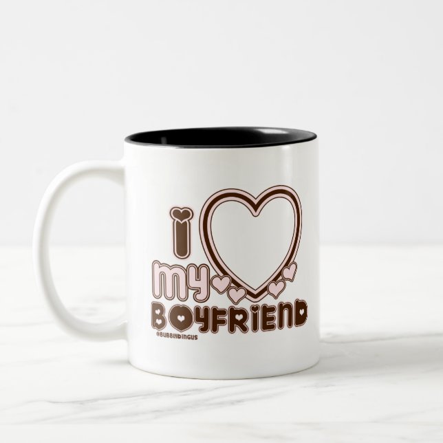 Caneca De Café Em Dois Tons i luv Brown bf (Esquerda)