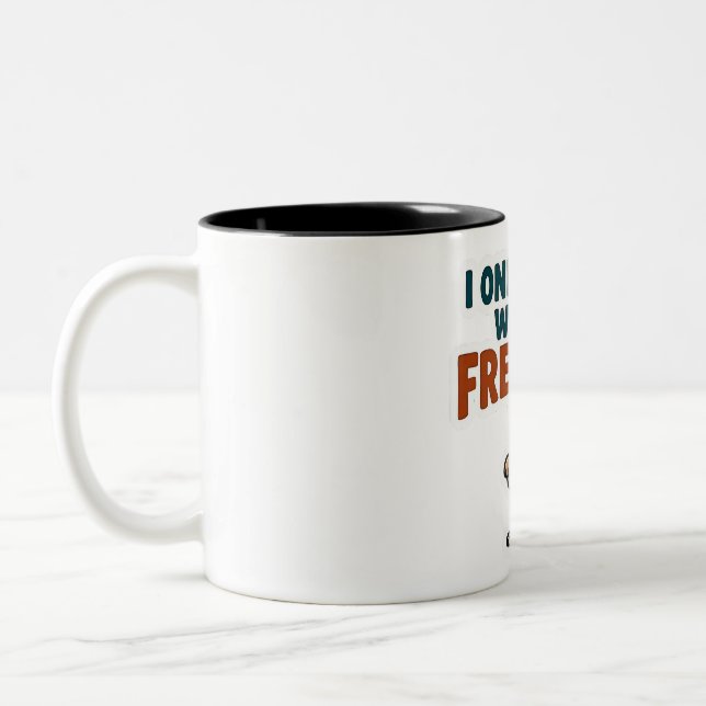 Caneca De Café Em Dois Tons I Only Share With My Frenchie  (Esquerda)