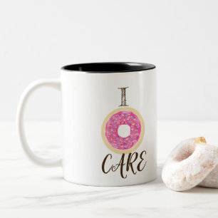 Caneca De Café Em Dois Tons I ROSQUINHA CUIDADO Pink Sprinkle Chic Modern