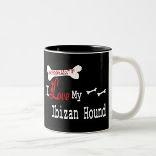 Caneca De Café Em Dois Tons Ibizan Hound (I Love)