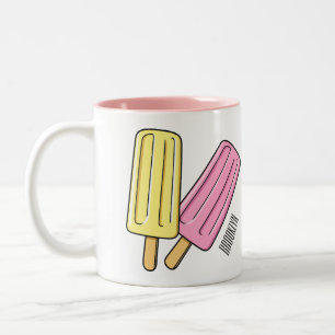 Caneca De Café Em Dois Tons Ice pop cartoon