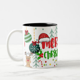 Caneca De Café Em Dois Tons Ícones clássicos de Natal
