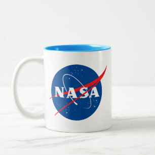 Caneca De Café Em Dois Tons Iconic NASA Uranus Blue Trim Cogã Cerâmica
