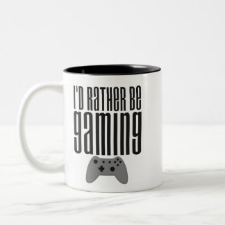 Caneca De Café Em Dois Tons I'd Rather Be Gaming