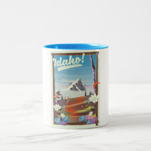Caneca De Café Em Dois Tons Idaho! poster de viagens paisagista