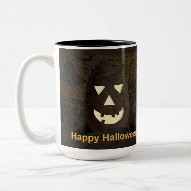Caneca De Café Em Dois Tons Idaho Potato Tato'lantern Coffee Mug (Esquerda)