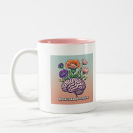Caneca De Café Em Dois Tons Ideia de Livro na Mug de Café do Bloom Writer