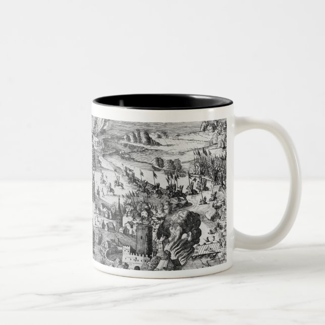 Caneca De Café Em Dois Tons Ideia geral da batalha de Muhlberg (Direita)