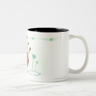 Caneca De Café Em Dois Tons Ideia traseira de um casal que voa junto