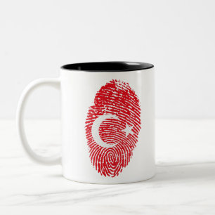 Caneca De Café Em Dois Tons Identidade do Orgulho do País de Impressão Digit