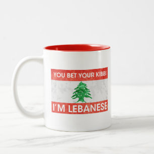 Caneca De Café Em Dois Tons Identidade libanesa, aposte no teu kibbi que sou l