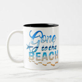 Caneca De Café Em Dois Tons Ido à praia