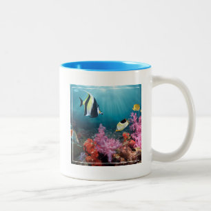 Caneca De Café Em Dois Tons Ídolo do Moorish do cenário   do recife de corai