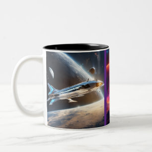 Caneca De Café Em Dois Tons Ignição Além do Horizonte Vermelho