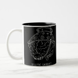 Caneca De Café Em Dois Tons Ignorância Seletiva