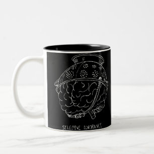 Caneca De Café Em Dois Tons Ignorância Seletiva