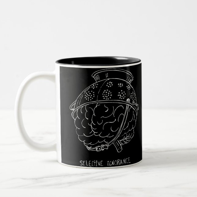 Caneca De Café Em Dois Tons Ignorância Seletiva (Esquerda)