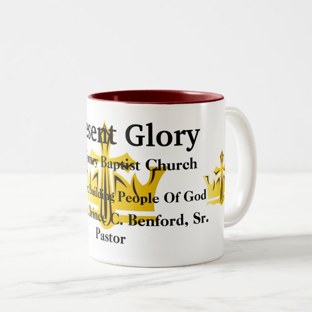 Caneca De Café Em Dois Tons Igreja Batista Glória Presente (Frente Esquerda)