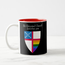 Caneca De Café Em Dois Tons Igreja Episcopal Saúda Você LGBTQ Mug