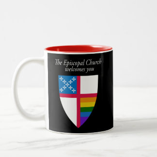 Caneca De Café Em Dois Tons Igreja Episcopal Saúda Você LGBTQ Mug